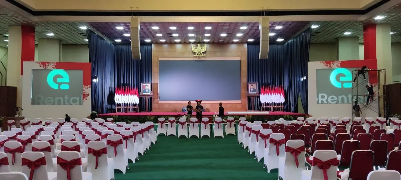 Sewa Proyektor Jakarta 2 set 5500 Lumens & layar 3x4 Untuk acara HUT DPR RI